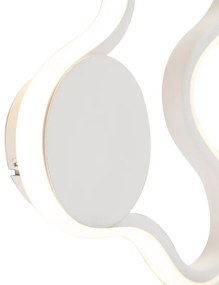 Nowoczesna lampa ścienna biała zintegrowana z LED - Plomp Nowoczesny Oswietlenie wewnetrzne