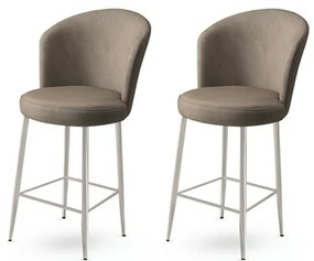 Zestaw krzeseł barowych Fora Cappuccino and Chrome, 2 szt., 2 szt.