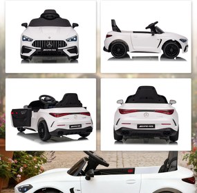 AIYAPLAY Dziecięcy samochód elektryczny, design Mercedes, silniki 12V, pilot, światła LED, muzyka, dla dzieci 3-6 lat, Biały