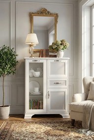 Komoda z witryną i barkiem fineline crema H8-A14