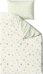 PrzytulneMieszkanie.pl PrzytulneMieszkanie.pl Pościel z mikrofibry STARS HEARTS zielone Rozmiar pościeli: 70 x 90 cm | 140 x 200 cm