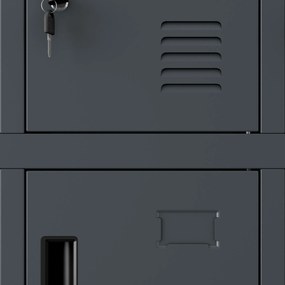 Szafa skrytkowa socjalna BHP antracytowa: ROBERT, 1360 x 1720 x 450 mm