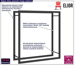 Loftowy stojak na drewno opałowe - Erwi 3X 80x28x86