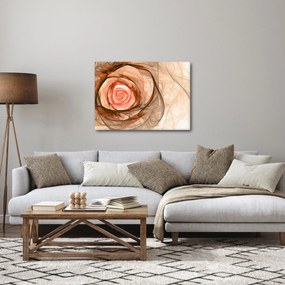 Obraz - Abstrakcyjny róż z białym tłem (70x50 cm)