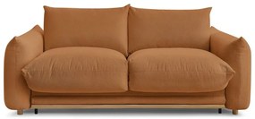 Pomarańczowa rozkładana sofa 214 cm Ernest – Bobochic Paris