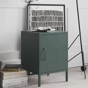Metalowa szafka nocna Modern Mia butelkowa zieleń