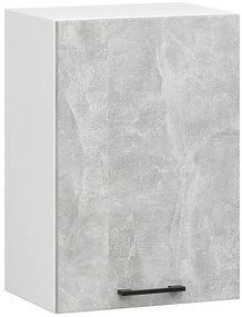 Wisząca szafka do kuchni z półkami w kolorze beton - Poli 24X