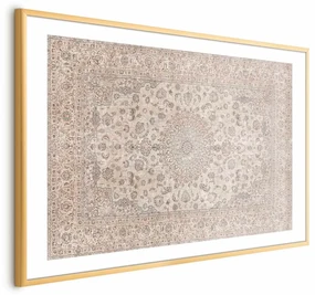 Plakat Piaskowy dywan 30x21 cm z ramą złotą z marginesem ARTGEIST B