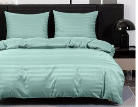 PrzytulneMieszkanie.pl PrzytulneMieszkanie.pl Hotelowa pościel z mikrofibry JASMINE miętowa - pasek 2 cm Rozmiar pościeli: 2 szt 70 x 80 cm | 160 x 200 cm