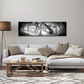 Obraz nowoczesnej szarej abstrakcji (170x50 cm)