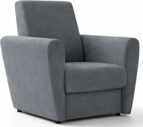 Niebieski fotel z podłokietnikami T3-E24