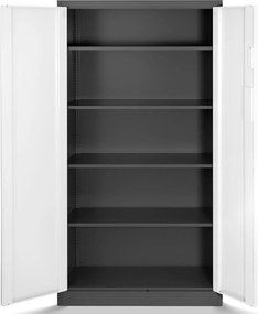 Szafa biurowa na akta otwierana na szyfr 90x40x185 cm Daniel antarcyt/biały