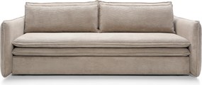 Masseno Sofa SCORZA z funkcją spania i pojemnikiem na pościel, Rozkładana sofa - Beżowy, POSO 03