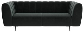 Ciemnoszara aksamitna sofa Ghado Shel, 210 cm