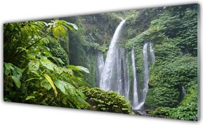 Szkło do Kuchni na Ścianę Orzeźwiający Wodospad Leśny