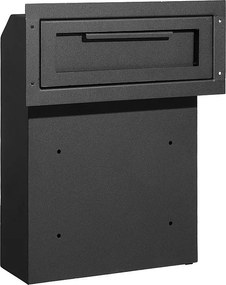 Skrzynka Na Listy Ścienna SucceBuy – Wytrzymała Stal, 33x18x43 cm, Zamek na Kombinację, Czarna – Bezpieczne Przechowywanie Poczty