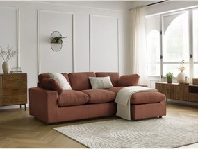 Pomarańczowy sztruksowy narożnik Belair – Bobochic Paris