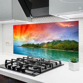 Szkło do Kuchni na Ścianę Brzeg Lasu Nad Bałtykiem