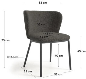Czarne krzesło Ciselia – Kave Home
