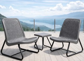 Zestaw mebli ogrodowych Spritz DC30+DT07 na taras i balkon, kolor szary