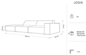 Beżowy narożnik (lewostronny) z materiału bouclé Jodie – Micadoni Home