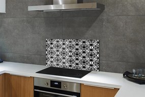 Szklany Panel Kwiatowy geometryczny wzór