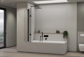 Parawan nawannowy NT209Bezpieczne szkło ESG 6 mm z powłoką Nano - 120 x 140 cm - Dwuczęściowy składany - Kolor profilu do wyboru