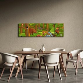 Dziecięcy obraz ze zwierzątkami (170x50 cm)