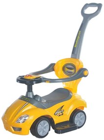 Baby Mix Odpychacz dla dzieci z prowadnicą 3w1 Mega , żółty