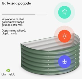 Blumfeldt High Grow Half Circle podwyższana grządka, 105 x 43 x 60 cm