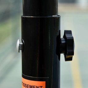 HOMCOM Kosz do Koszykówki, Stojak, Regulowany, Wypełniany Wodą, Czarny