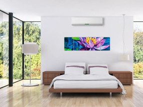 Obraz lilii wodnej na wodzie (170x50 cm)
