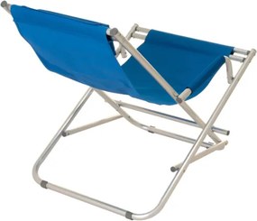 Krzesło składane, aluminium, niebieskie