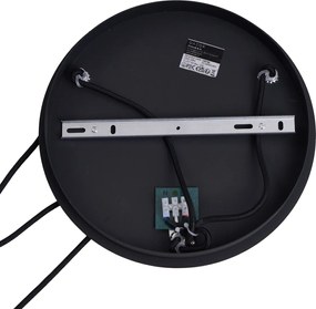 Lampa wisząca Art Deco czarna ze szkłem dymnym 3-źródła światła - Douglass