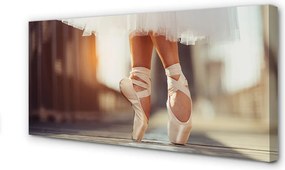 Obraz na płótnie Białe Baletki i Nogi