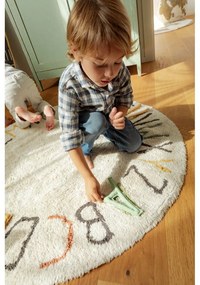 Kremowy bawełniany dziecięcy dywan do zabawy ø120 cm ABC Color and Letters – Lorena Canals