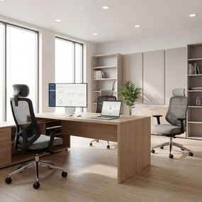 Ergonomiczny fotel biurowy z siatką ciemnoszary AXIS