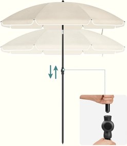 Parasol SOLARA, Ø160 cm, beżowa SongmicsHome