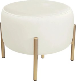 Pufa OLA loft ławka podnóżek metal : Kolor Stelaża - Złoty, Kolor tkaniny - VELVET - MG50, Typ tkaniny - Velvet