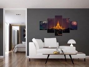 Obraz fajerwerków w Azji (125x70 cm)