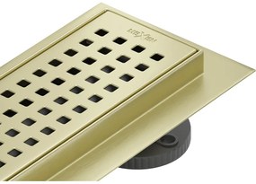 Mexen Flat 360° M08 odpływ liniowy obrotowy 90 cm, złoty szczotkowany - 1A25090-40