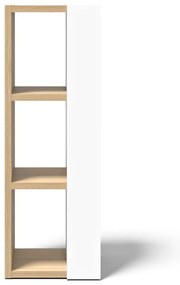 Biały regał w dekorze dębu 40x114 cm Ella – TemaHome