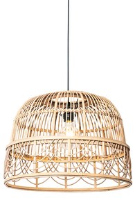 Orientalna lampa wisząca z rattanu 44 cm - MichelleKolonialny Oswietlenie wewnetrzne