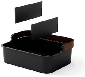 Czarny organizer łazienkowy z plastiku z recyklingu Bellwood – Umbra