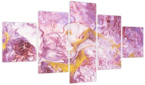 Obraz - Różwa abstrakcja (125x70 cm)