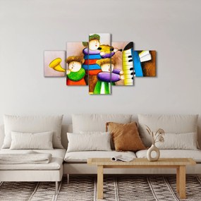 Obraz - Muzycy, malarstwo (125x70 cm)