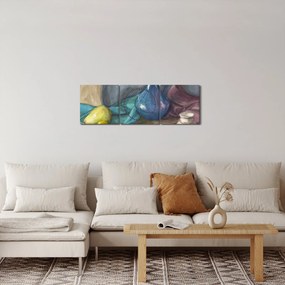 Obraz - Malowana martwa natura (z zegarem) (90x30 cm)
