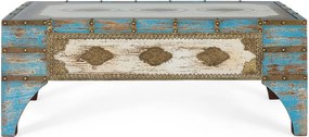 Stoliki kawowe z drewna mango 120 cm w stylu vintage i etnicznym - 46x120x70
