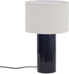 Niebieska lampa stołowa z tekstylnym kloszem (wysokość 53,5 cm) Toneric – Kave Home