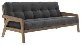 Szara sztruksowa rozkładana sofa 204 cm Grab – Karup Design